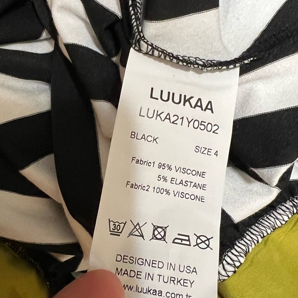 Luukaa MIXED STRIPED FINE JERSEY DRESS - Picture 4 of 14